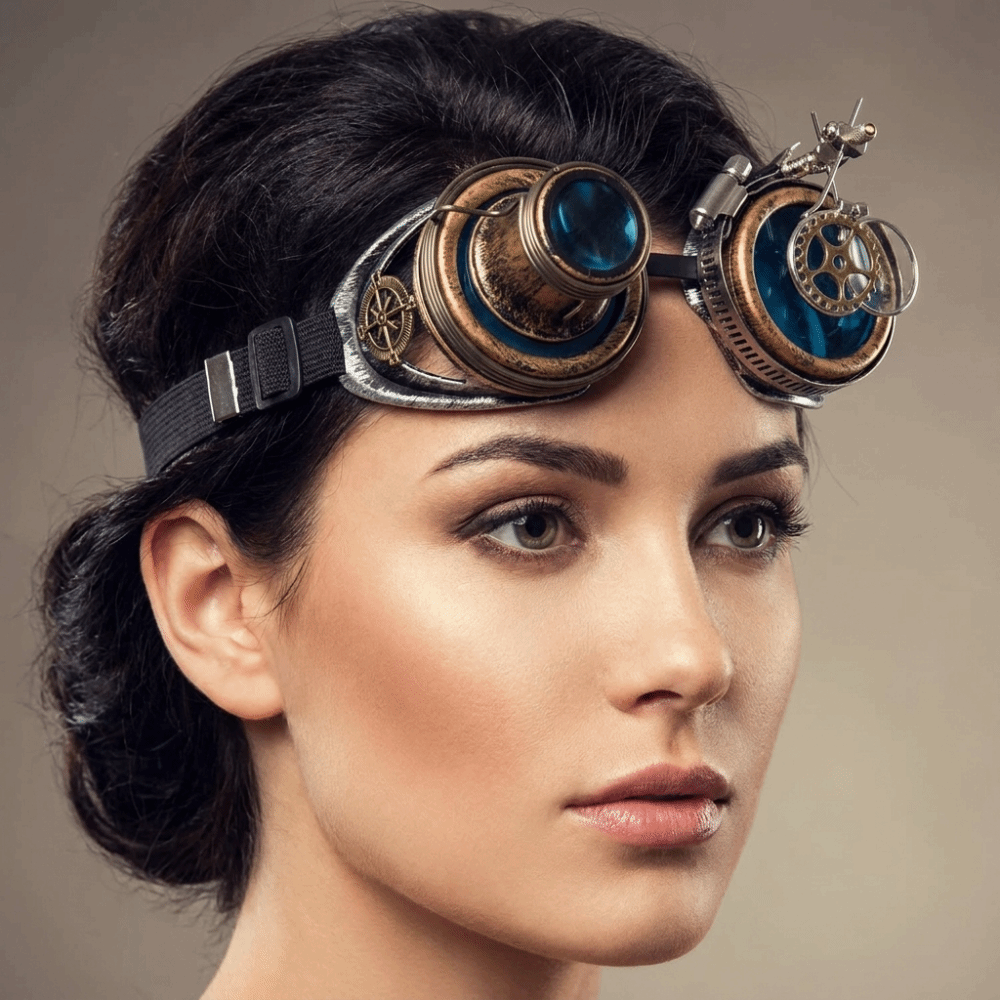 Renkli Camlı Steampunk Gözlük, - Detachable Cosplay Prop incelemesi ve fiyatı